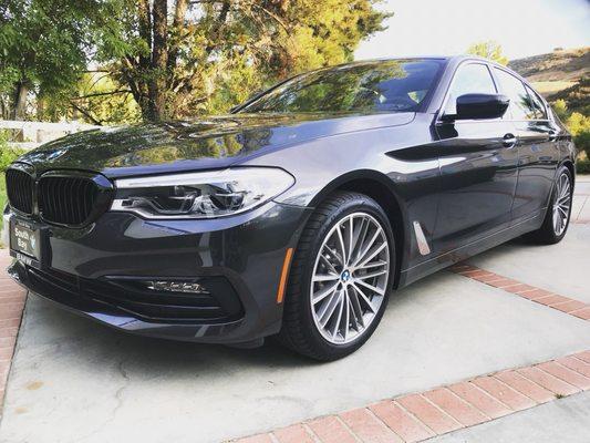 The Charcoal Gray BMW 530 delivered at our customers doorstep.