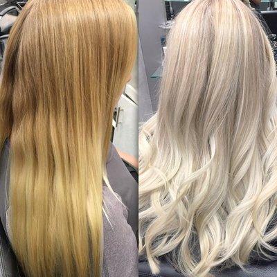 icy blonde! Before/After