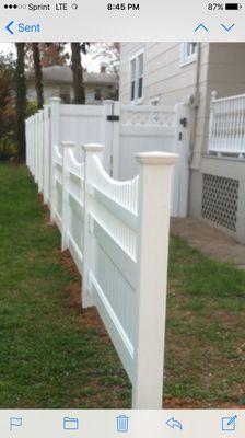 Concave vinyl Fence