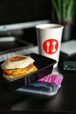 Our breakfast is what you need to fuel your day! Grab a Turkey Sausage Muffin ($4.50) & grab a cup of freshly brewed protein coffee! ($4.49)