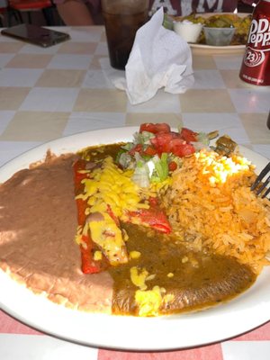 Enchiladas,rice & beans