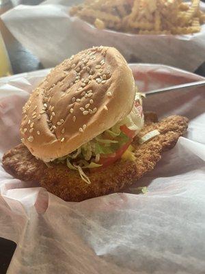 Breaded tenderloin.