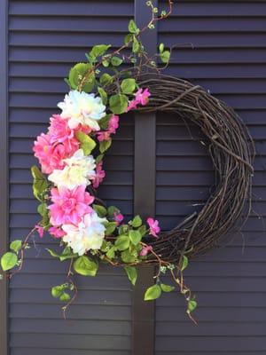 Handmade wreaths by Brenda Miller