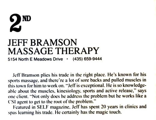 Jeff Bramson in Park City's Best!!