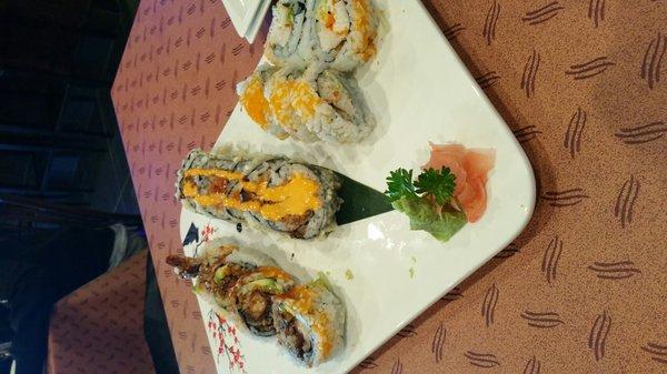 Butterfly roll, and 2 others we can't remember the name of.  Delicious