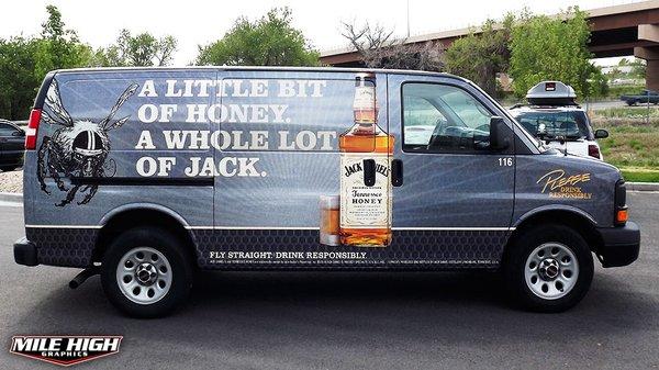 Jack Daniels Honey Wrapped Cargo Van