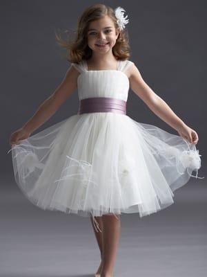 Dresses for flower girls at our bridal shop in Houston.