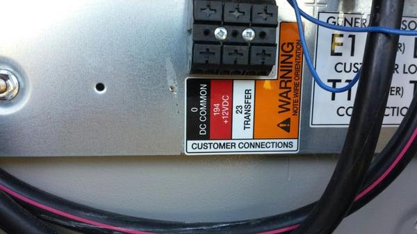 generator control wiring.