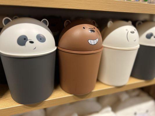 $5.99 for these super cute We Bare Bears mini waste bin. Perfect for my car!