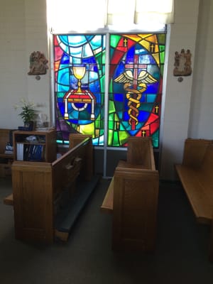 One of St. Thomas stain glass windows.