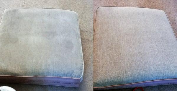 Second hand couch restored with our Low Moisture Method. Dry in 2 - 3 hours.