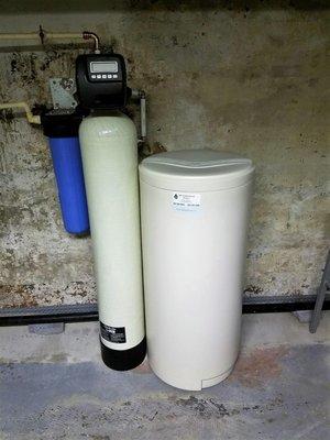 Installation Water Softening System 32000 grain unit