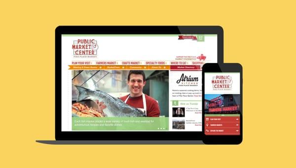 Pike Place Market website development by SWECKER