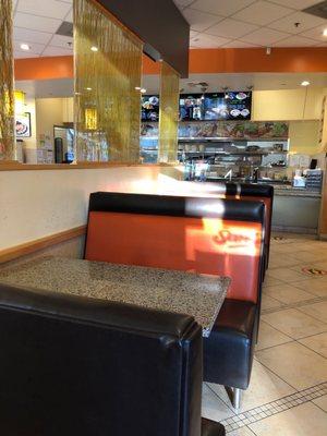 Counter and seating