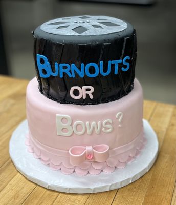 Gender reveal cake