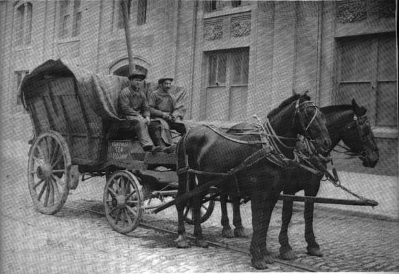 Giovanni Ghiorso collecting garbage in 1906, days before the infamous San Francisco earthquake.