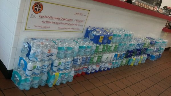 THANK YOU..... 42 cases of water went to helping those in need!  THANK YOU!!