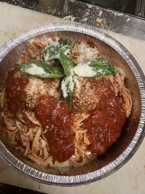 Spaghetti and meatballs