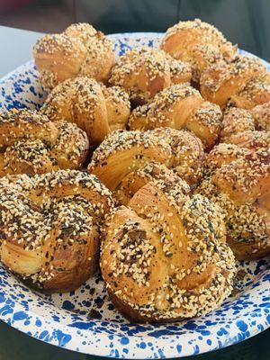 Croissant Knots filled with Cream Cheese