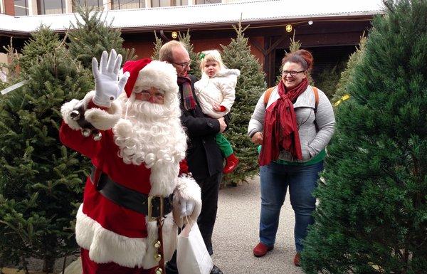 Santa visits the Holiday Market