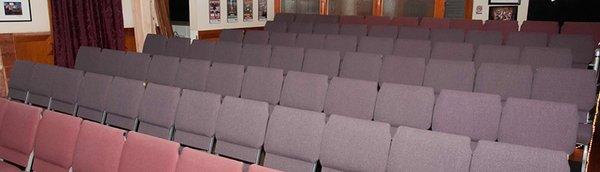 New 79-seat audience auditorium, angled for easier viewing