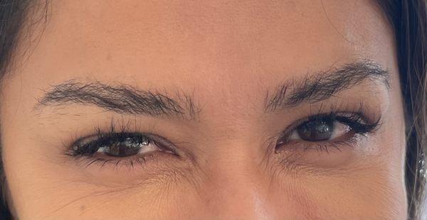 Before brow shaping