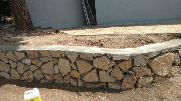 Stone wall planter