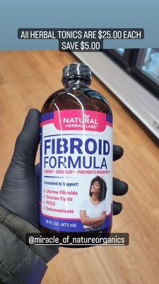 ALL Natural Fibroid Formula. Available at 2056 2nd Avenue NY NY 10029  for $30.00