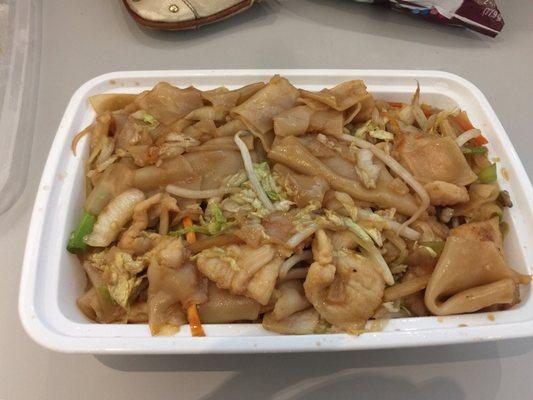 Chicken Chow Fun. Noodles were good. Chicken was terrible. I threw away the chicken