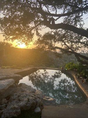 Sunset view from hot tub