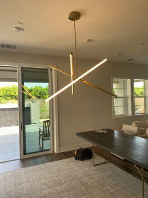 Installed light fixture