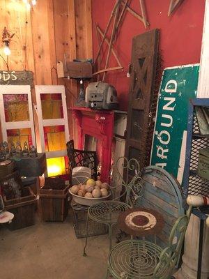 Some of the antiques and vintage items.