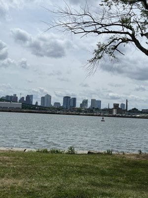 A view of Boston from the park's walkway.