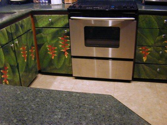 Handmade Ceramic tile mosaic mural Kitchen cabinets