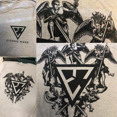 These new shirts for @eternomade we printed up came out SO GOOD! Look at all that detail from the incredible illustration.