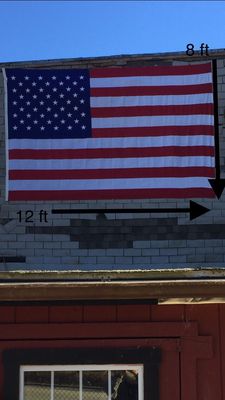 Flag purchased at overhead door Preston Connecticut