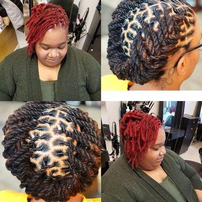 We do nice n neat locs n maintain the healthy care of your hair