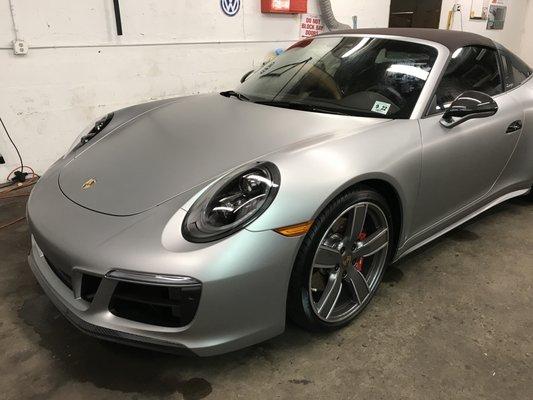 Porsche Carrera 4s full body matte paint protection suntek ultra