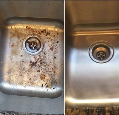 Before and after Pictures of Kitchen sink