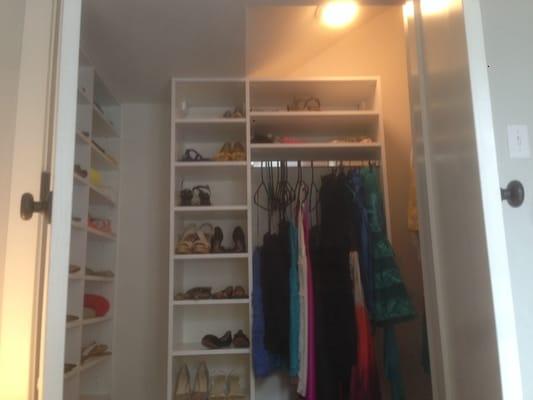 My newly organized closet!