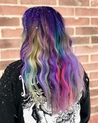 Vivid roulette by @meganlacydoeshair