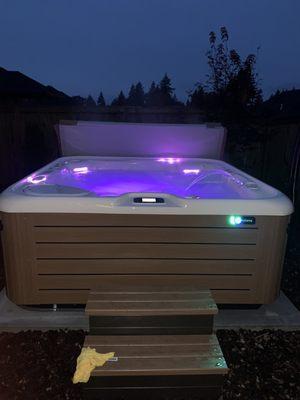 Aria Hot Tub - lights on