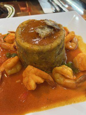 Mofongo with Shrimp and pork