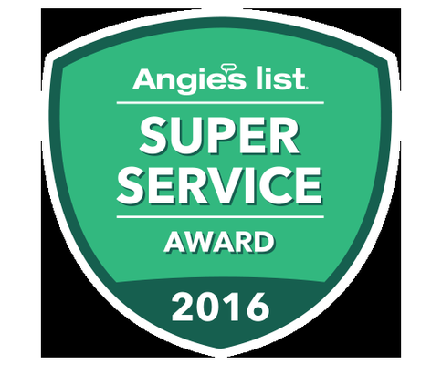 Winner of Angie's List Super Service Award for 2016