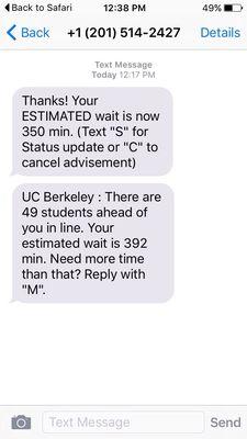 Of course I have 6.5 hours to wait around to get one single question answered by a financial aid officer.