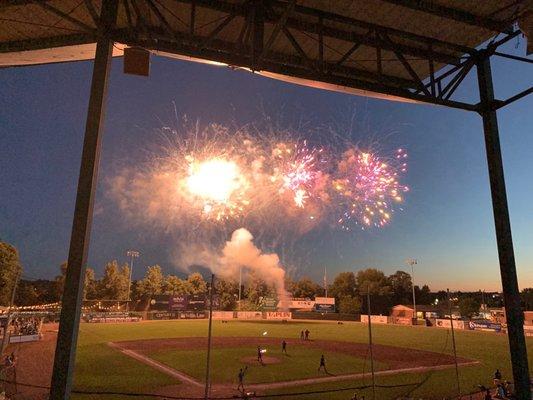 Fireworks after the game