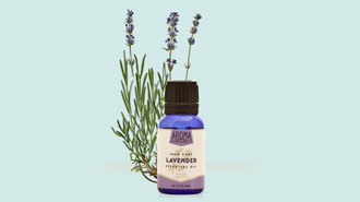 Lavender essential oil from Aroma Foundry, used in aromatherapy. Aroma Foundry Essential Oils can be purchased at the SB Herb Clinic.