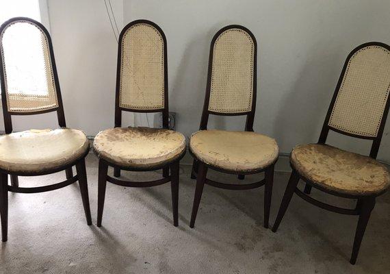 Set of 4 McGuire Mid Century Chairs