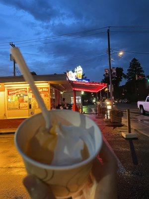 $2.25 Kid Cup Creamsicle during a Summer Thunderstorm