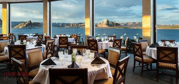 Resort, Travel & Hospitality Photography. Dining room at Wahweap Marina, Lake Powell, Arizona.